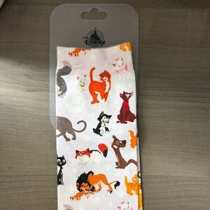 Disney Cat-Themed Socks - Orange and White